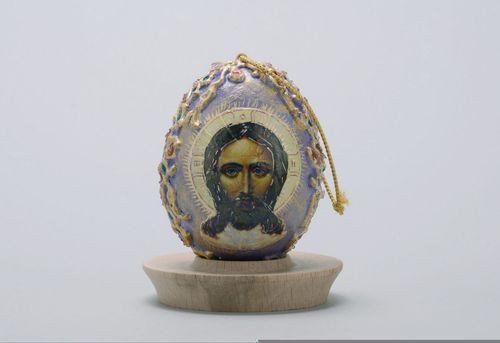 Pendente darredo fatto a mano a forma di uovo dipinto decorazioni di casa - MADEheart.com