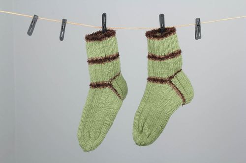 Knitted semi-woolen socks - MADEheart.com