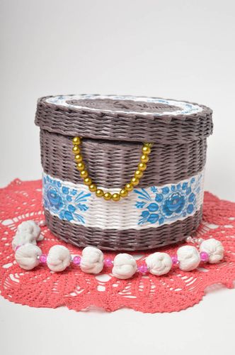 Storage basket homemade home decor woven baskets handmade gifts jewelry storage - MADEheart.com