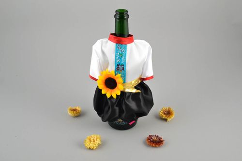 Unusual handmade champagne bottle cover wedding bottle cozy handmade gifts - MADEheart.com