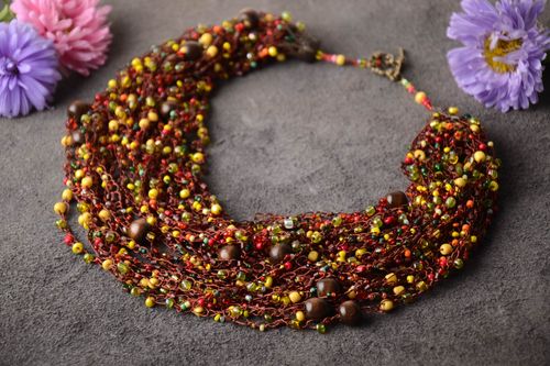 Collar hecho a mano con cuentas bisutería de moda original accesorio para mujer - MADEheart.com