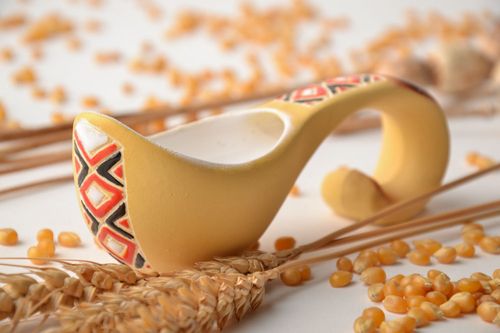 Cuillère dargile faite main style ethnique - MADEheart.com