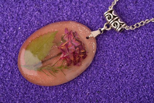 Handmade pendant unusual pendant for women epoxy resin jewelry gift ideas - MADEheart.com