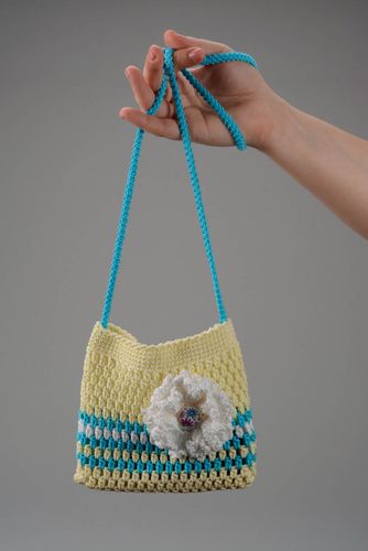 Childrens purse with a flower - MADEheart.com