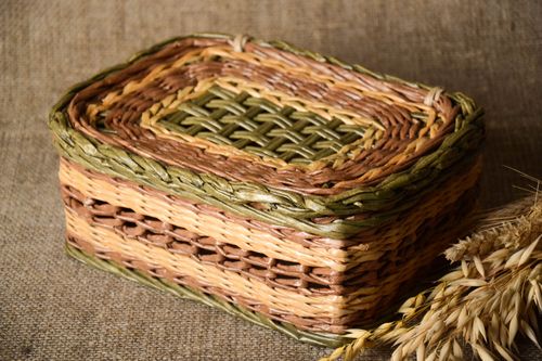 Handmade woven bread basket stylish lovely accessory beautiful kitchen utensils - MADEheart.com
