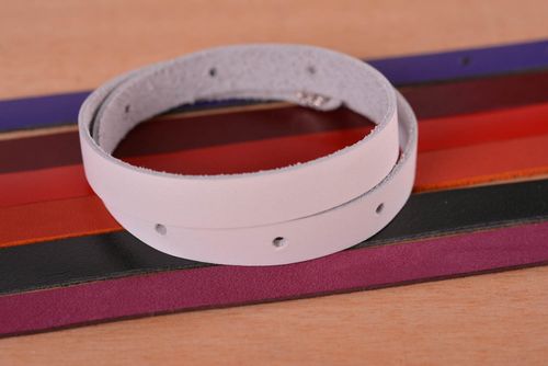 Unusual handmade leather bracelet cool accessories for girls small gifts - MADEheart.com