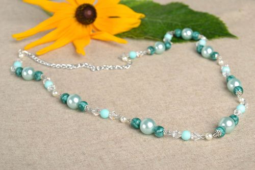 Bead necklace handmade jewelry polymer clay beaded necklace fashion accessories - MADEheart.com