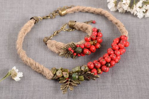 Collar y pulsera originales elegantes bisuteria artesanal regalo original - MADEheart.com