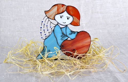 Statuetta amore in vetro fatta a mano figurina decorativa in vetro originale - MADEheart.com