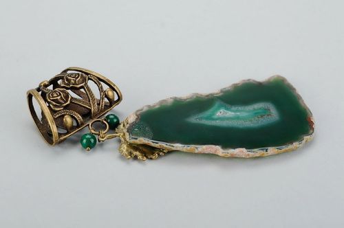 Pendant for Scarf with agate - MADEheart.com