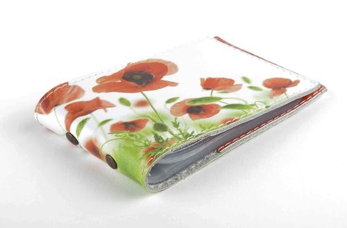 Handmade business card holder designer accessory leather purse for girls - MADEheart.com