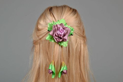 Grampo de cabelo Rosa lilás - MADEheart.com