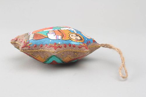 Pingente para interior de tecido Estrela de Natal pingente decorativo macio feito à mão - MADEheart.com