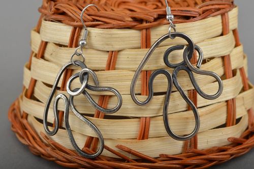 Beautiful handcrafted metal earrings stylish cupronickel earrings gifts for her - MADEheart.com