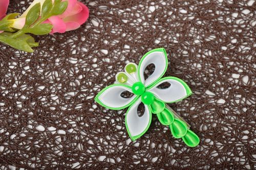 Unusual handmade textile barrette childrens hair clip accessories for girls - MADEheart.com