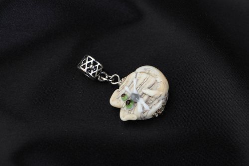 Colgante de cristal Gato blanco - MADEheart.com