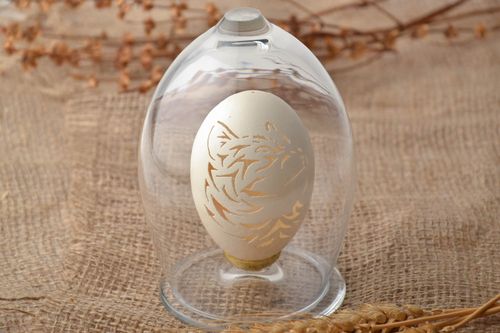 Engraved goose egg Cat - MADEheart.com