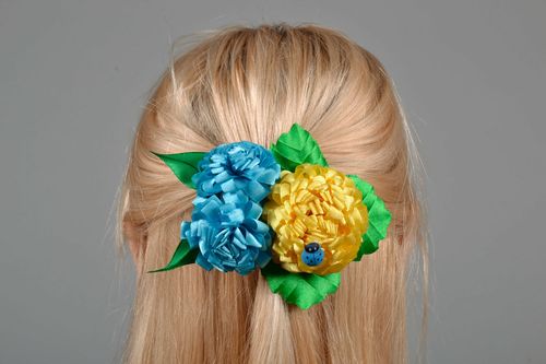 Большая заколка для волос с цветами - MADEheart.com
