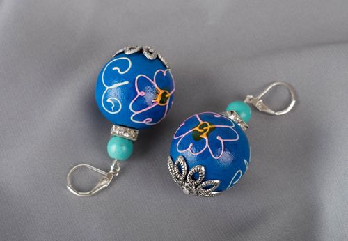 Ohrringe aus Holz Ohrringe handmade ausgefallener Ohrschmuck Schmuck aus Holz - MADEheart.com