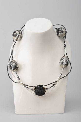 Grey handmade necklace stylish designer necklace beautiful necklace present  - MADEheart.com