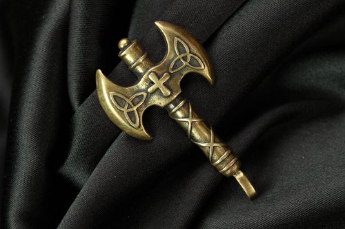 Pendentif en bronze fait main Labrys  - MADEheart.com