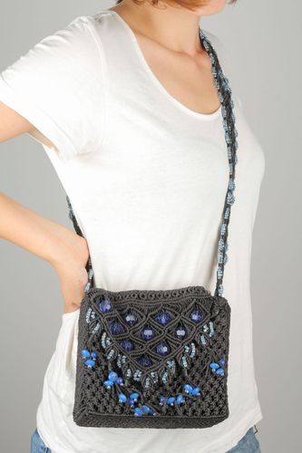 Saco de ombro na técnica de macramê - MADEheart.com