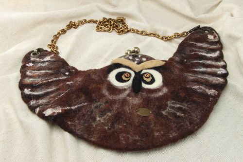 Gefilzte Tasche Eule - MADEheart.com