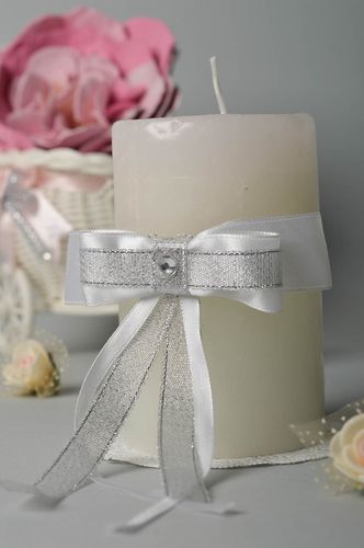 Handmade candle made of paraffin wedding accessories wedding decor ideas - MADEheart.com