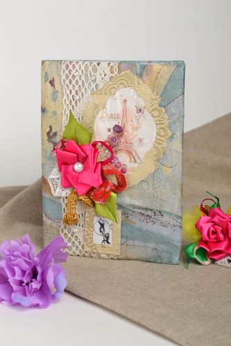 Schönes Notizbuch handmade Geschenk für Freundin Designer Notizbuch bunt schön - MADEheart.com