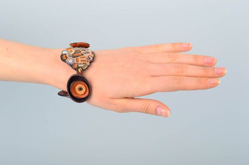 Braccialetto in pelle fatto a mano accessorio originale bracciale di moda - MADEheart.com