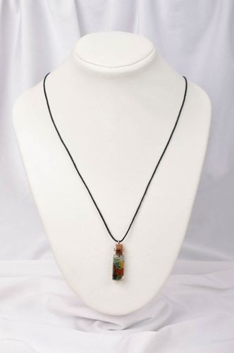 Colgante hecho a mano bisutería de moda bote con piedras accesorio para mujer - MADEheart.com