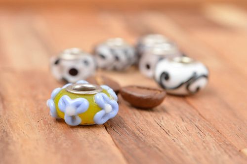 Unusual handmade glass bead jewelry findings jewelry making supplies gift ideas - MADEheart.com