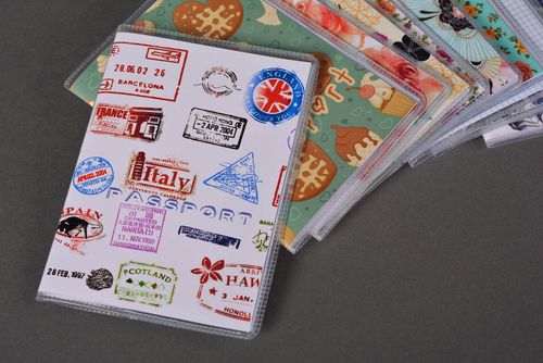 Stylish handmade passport cover homemade passport holder designer accessories - MADEheart.com
