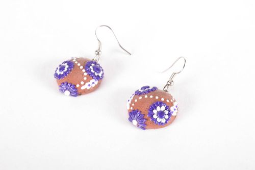 Round polymer clay earrings - MADEheart.com