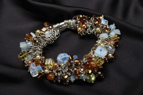 Bracelet avec pierre de lune fait main - MADEheart.com
