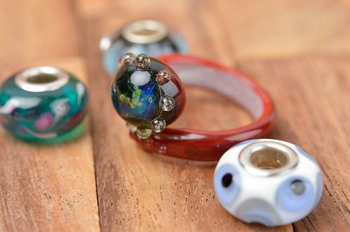 Handcrafted jewelry seal ring glass jewelry fashion accessories gifts for her - MADEheart.com
