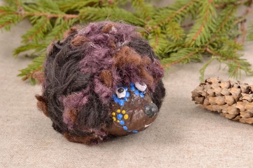 Statuetta riccio di carta pesta fatta a mano figurina decorativa originale - MADEheart.com