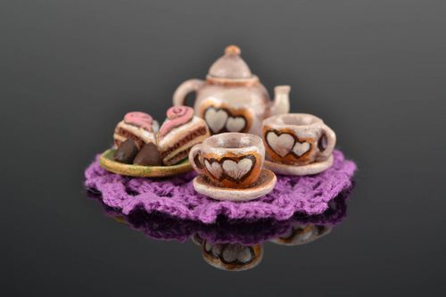 Service à thé minuscule fait main - MADEheart.com