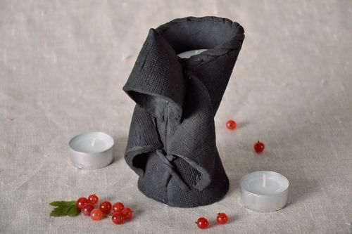Clay candlestick Monk - MADEheart.com