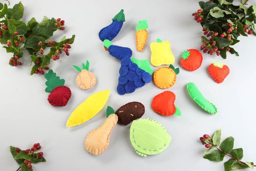 Handmade Tür Magnete Deko Accessoires Magnete für Kinder bunt Obst und Gemüse - MADEheart.com