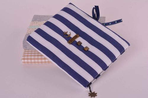 Carnet fait main Carnet de croquis en tissu style marin Papeterie originale - MADEheart.com