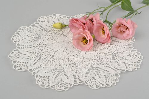 Stoffserviette Weiß handmade Tisch Dekor Serviette aus Stoff Servietten Deko - MADEheart.com