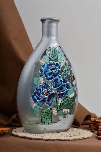 Décoration bouteille fait main Bouteille verre Cadeau pour femme Vase design  - MADEheart.com