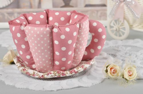 Tazza in stoffa fatta a mano tazza portatutto morbida decorazione d’interni - MADEheart.com