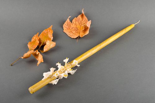 Vela decorativa hecha a mano larga fina regalo original decoración de casa - MADEheart.com