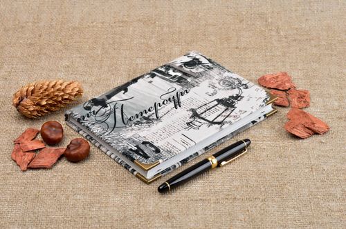 Bloc de notas artesanal con estampado regalo original libreta personalizada - MADEheart.com