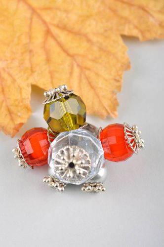 Bague verre Bijou fait main massif perles Accessoire femme cristal design - MADEheart.com