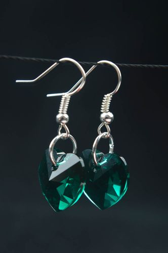 Pendientes de cristal artesanales bisutería hecha a mano regalo original  - MADEheart.com