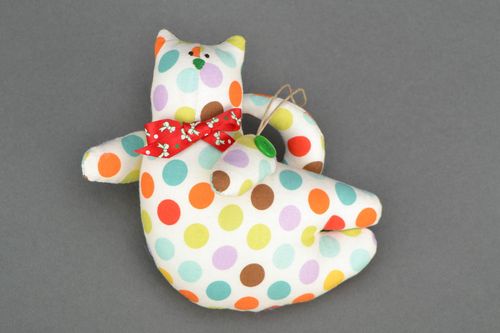 Pendente di stoffa fatto a mano gatto carino darredo decorazioni di casa - MADEheart.com