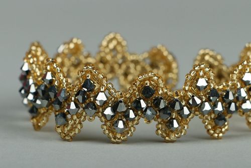 Bracelet made of czech beads Zigzag - MADEheart.com